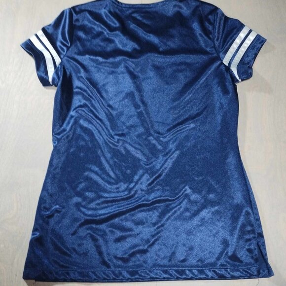 Broncos Jersey Navy Blue Vintage Early 2000’s Y2K NFL Football Stripped Fitted S - Picture 5 of 9